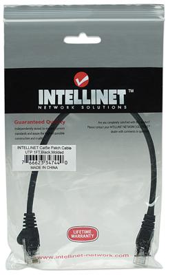 Intellinet 347440 RJ45 Netwerkkabel, patchkabel CAT 5e U/UTP 0.25 m Zwart 1 stuk(s)