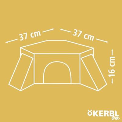 Miniatuurhuis Kerbl Knaagdieren 37 x 37 x 16 cm Bruin Hout