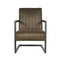LABEL51 Fauteuil Milo - Army green - Microfiber - thumbnail