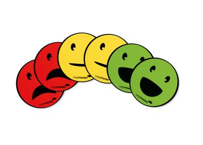 Magneet Legamaster emoticon 50mm assorti 6 stuks Magneet Legamaster emoticon 50mm assorti 6 stuks