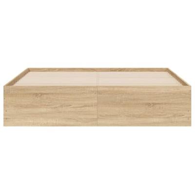 Bedframe met lades bewerkt hout sonoma eikenkleurig 150x200 cm