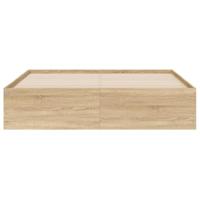 Bedframe met lades bewerkt hout sonoma eikenkleurig 150x200 cm - thumbnail