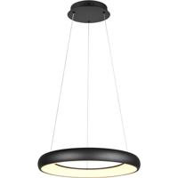 LED Hanglamp - Trion Kardo - 38W - Aanpasbare Kleur - Dimbaar - Rond - Mat Zwart - Metaal - thumbnail
