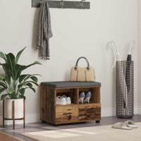 Halbank Oudhout 60 x 38 x 46 cm Spaanplaat en Bekledingsstof - thumbnail