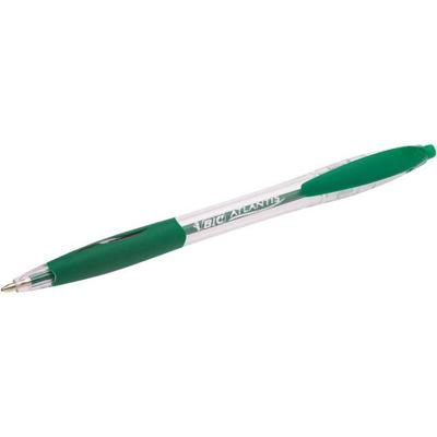 Balpen bic atlantis classic grip clic m groen | 12 stuks