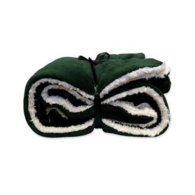Unique Living Unique Living Lars coral fleece/suede plaid 150x200cm dark green