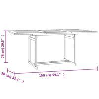 5-delige Tuinset massief teakhout - thumbnail