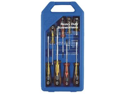 C.K Schroevendraaierset Werkplaats 8-delig Plat, Kruiskop Pozidriv