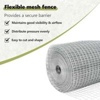 VidaXL Afrasteringspaal zilver 10 x 0,4 m (16 x 16 mm gaas) staal - thumbnail