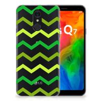 LG Q7 | TPU bumper | Zigzag Groen - thumbnail