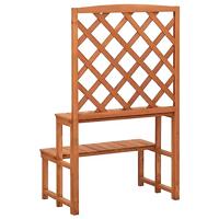 VidaXL Plantenrek met latwerk 70x42x115 cm massief vurenhout - thumbnail