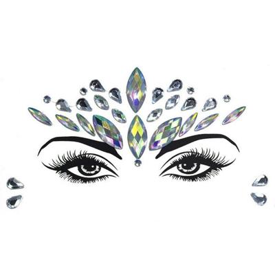3 PC'S voorhoofd groene Masquerade make-up acryl gezicht sticker stijl: YT-61