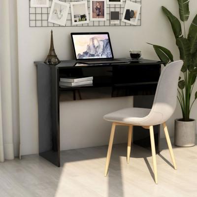 Vidaxl Bureau 90x50x74 Cm Spaanplaat Hoogglans Zwart Vidaxl Bureau 90x50x74 Cm Spaanplaat Hoogglans Zwart