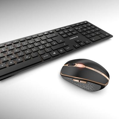 CHERRY DW 9000 SLIM toetsenbord Inclusief muis Universeel RF-draadloos + Bluetooth QWERTY Amerikaans Engels Zwart