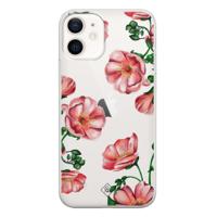 iPhone 12 transparant hoesje - Red flowers - thumbnail