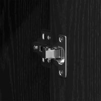 Badkamerkast Zwart eiken 33 x 33 x 120.5 cm Bewerkt hout - thumbnail