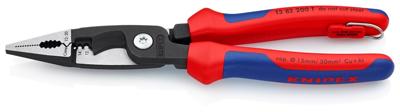 Knipex Elektro installatietang | Meer-componentengrepen | Geïntegreerde bevestiging - 13 82 200 T BK Knipex Elektro installatietang | Meer-componentengrepen | Geïntegreerde bevestiging - 13 82 200 T BK