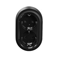 ELSO dubbele stekkerdoos RENOVA zwart 16A 1 stuk(s) - thumbnail