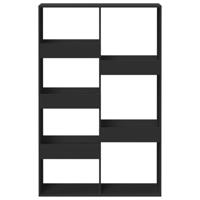 Kamerscherm 100x33x155,5 cm bewerkt hout zwart - thumbnail