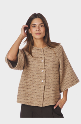 Neo Noir Jacket Rosella Boucle | Taupe