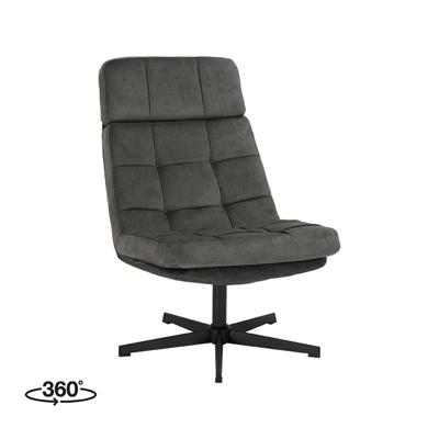 LABEL51 Draaifauteuil 'Alvar' kleur Antraciet