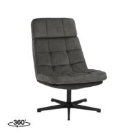 LABEL51 Draaifauteuil 'Alvar' kleur Antraciet - thumbnail
