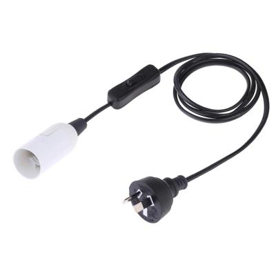 E14 Wire Cap schakelaar lamp houder kroonluchter stopcontact met 1 2 m verlengkabel AU plug (wit) E14 Wire Cap schakelaar lamp houder kroonluchter stopcontact met 1 2 m verlengkabel AU plug (wit)