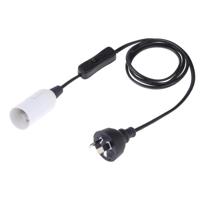 E14 Wire Cap schakelaar lamp houder kroonluchter stopcontact met 1 2 m verlengkabel AU plug (wit) - thumbnail