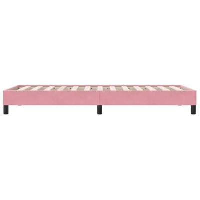 Boxspring zonder matras fluweel roze 90x210 cm