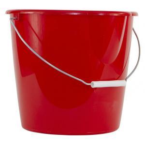 Kunststof mopemmer zonder wringer rood 12 liter Kunststof mopemmer zonder wringer rood 12 liter