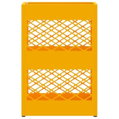 VidaXL Paraplu standaard mosterdgeel 28 x 12 x 41 cm staal