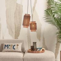 GOOD&MOJO Hanglamp 'Bhutan' 2-lamps, Bamboe, kleur Naturel - thumbnail