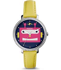 Horlogeband Fossil ES4091 Leder Geel 14mm Horlogeband Fossil ES4091 Leder Geel 14mm