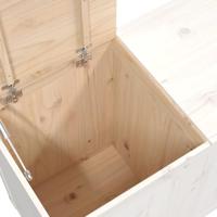 Wasmand 88,5x44x66 cm massief grenenhout wit - thumbnail