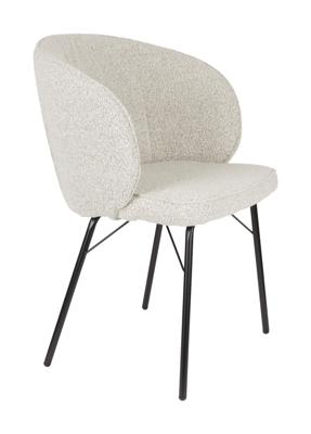 ZILT Eetkamerstoel 'Lysandra' Bouclé, kleur Beige