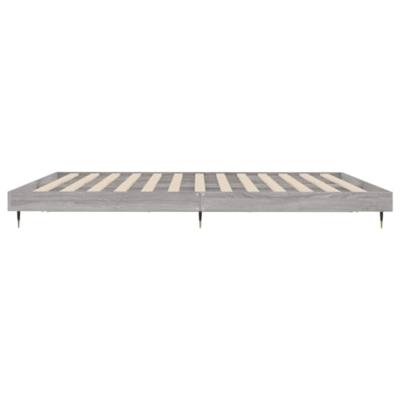 Bedframe bewerkt hout grijs sonoma eikenkleurig 120x200 cm