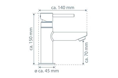 Schutte LAURANA koudwaterkraan wastafel | chroom
 - 35911 35911 - thumbnail