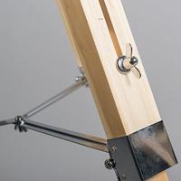 QAZQA Landelijke vloerlamp hout zonder kap - Tripod - thumbnail