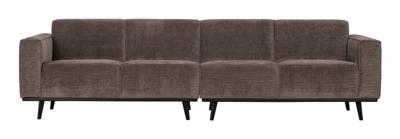 WOOOD Bank 'Statement' 4-zits, Rib, kleur Taupe