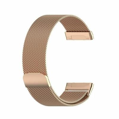 Fitbit Versa 3/4 & Sense 1/2 milanese bandje - Large - Champagne goud Fitbit Versa 3/4 & Sense 1/2 milanese bandje - Large - Champagne goud