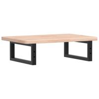 Badkamer wandschap staal en massief eikenhout - thumbnail