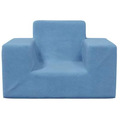 Kinderbank zacht pluche blauw Kinderbank zacht pluche blauw