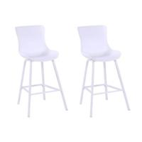 Hartman Sophie Alu Dining Barkruk - Set Van 2 - Zithoogte 73 Cm - Wit - thumbnail