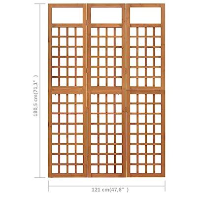 VidaXL Kamerscherm/trellis met 3 panelen 121x180,5 cm vurenhout