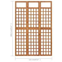 Kamerscherm/trellis met 3 panelen 121x180,5 cm vurenhout - thumbnail