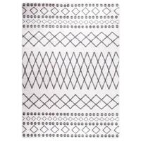 VidaXL Vloerkleed wasbaar anti-slip 120x170 cm zwart en wit - thumbnail