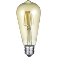 LED Lamp - Filament - Trion Kalon - E27 Fitting - 6W - Warm Wit 2700K - Amber - Aluminium - thumbnail