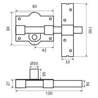 Veiligheidsslot Fac 946-rp/80 UVE Anti-Bumping Nikkel Staal 50 mm - thumbnail