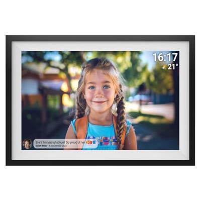 Denver PFF-1516 Digitale fotolijst 39.6 cm 15.6 inch Energielabel: C (A - G) 1920 x 1080 Pixel 16 GB Zwart, Wit