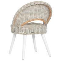 Fauteuil kubu rattan wit - thumbnail